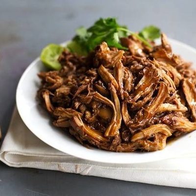 Honey Glazed Crockpot Chicken Adobo - simple pantry ingredients, hardly any hands-on time, 200 calories. | https://bio-research.online