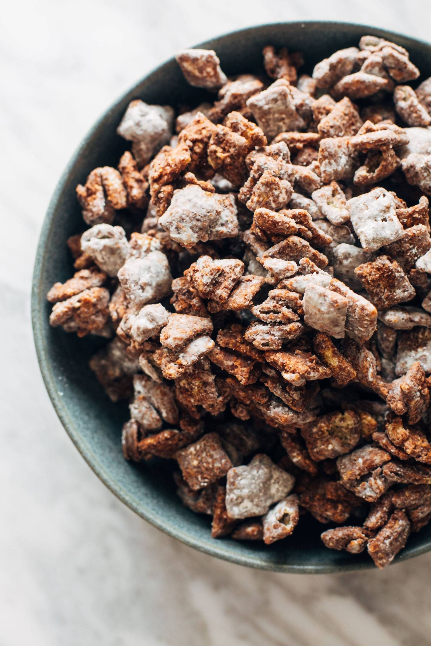 Big bowl of puppy chow.