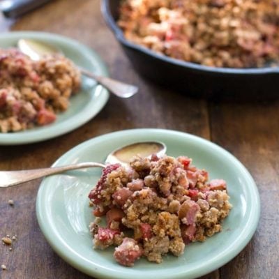 Paleo Strawberry Rhubarb Crisp