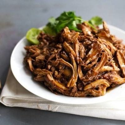 Honey Glazed Crockpot Chicken Adobo - simple pantry ingredients, hardly any hands-on time, 200 calories. | https://bio-research.online