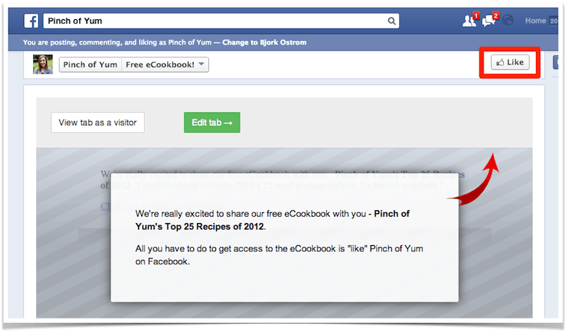 Like Pinch of Yum on Facebook