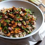 Honey Ginger Tofu and Veggie Stir Fry - veg-friendly, gluten free, 400 cals, YUMMY. | pinchofyum.com