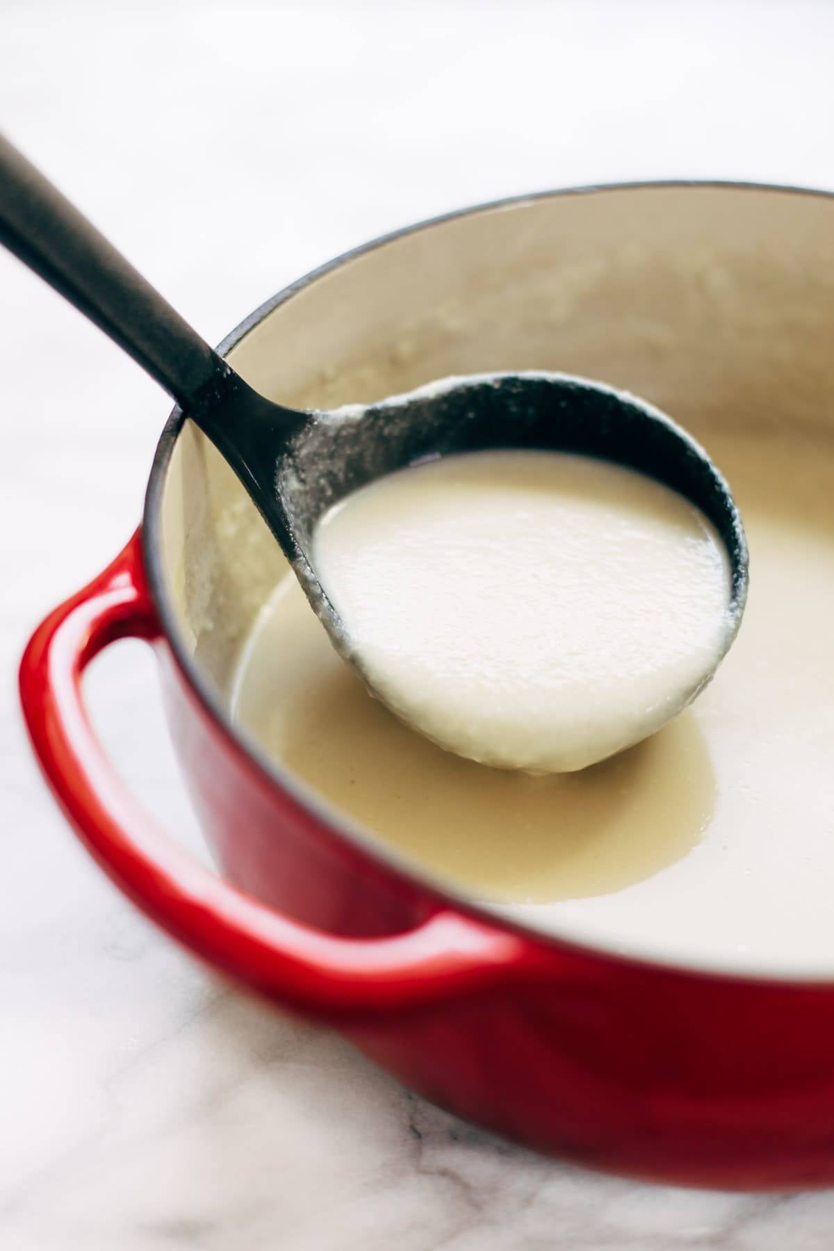 This 5 Ingredient Cheesy Cauliflower Soup is ultra creamy - and all you need is an onion, cauliflower, butter, broth, and cheese! SO EASY. | pinchofyum.com This 5 Ingredient Cheesy Cauliflower Soup is ultra creamy - and all you need is an onion, cauliflower, butter, broth, and cheese! SO EASY. | pinchofyum.com