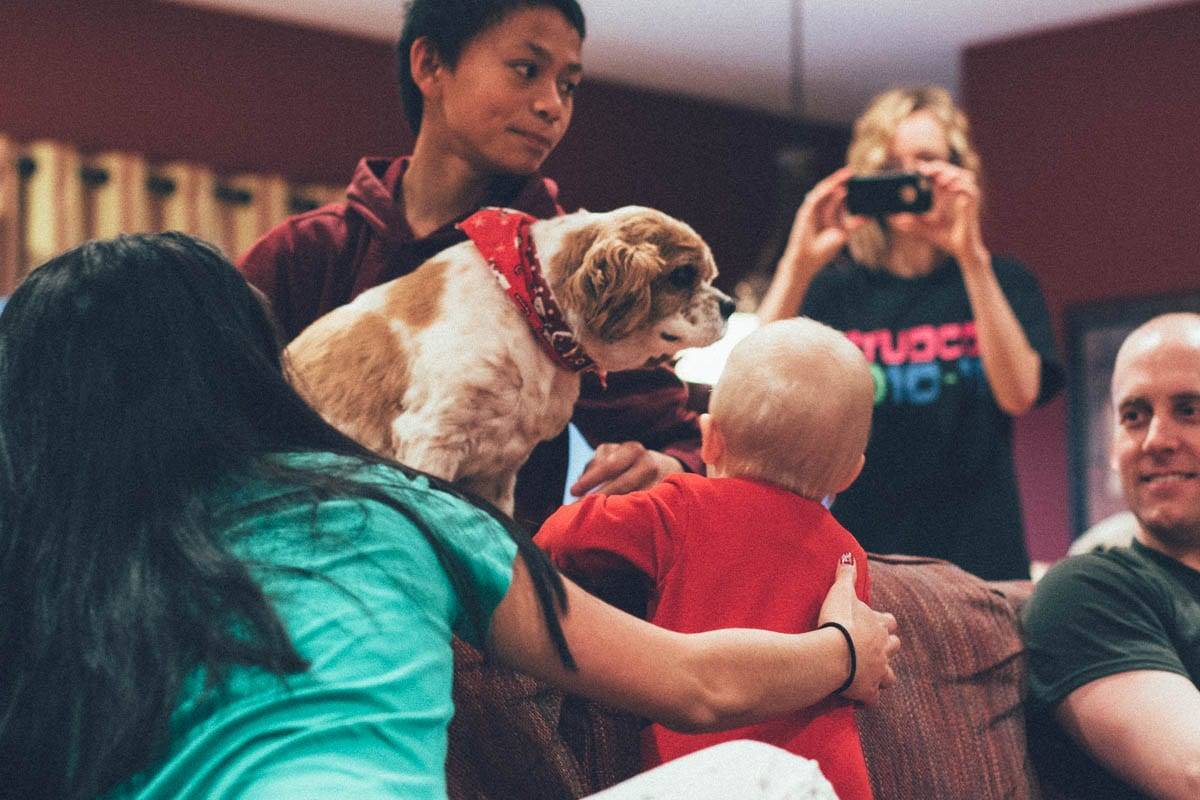 Family during Christmas.