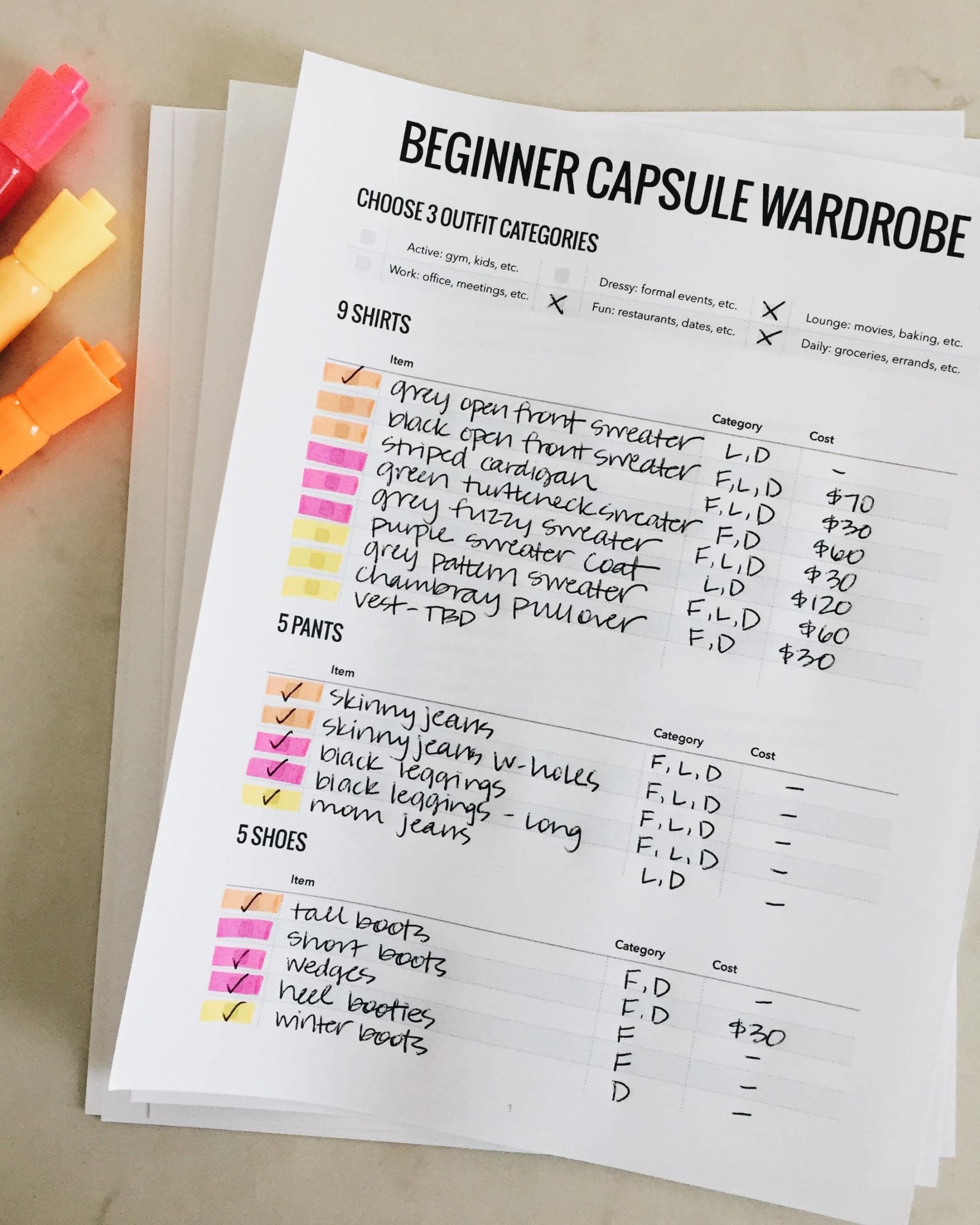 How to start a capsule wardrobe without going crazy. Perfect for beginners - with free printable guides to help you get started! | pinchofyum.com
