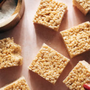 salted caramel rice krispie bars