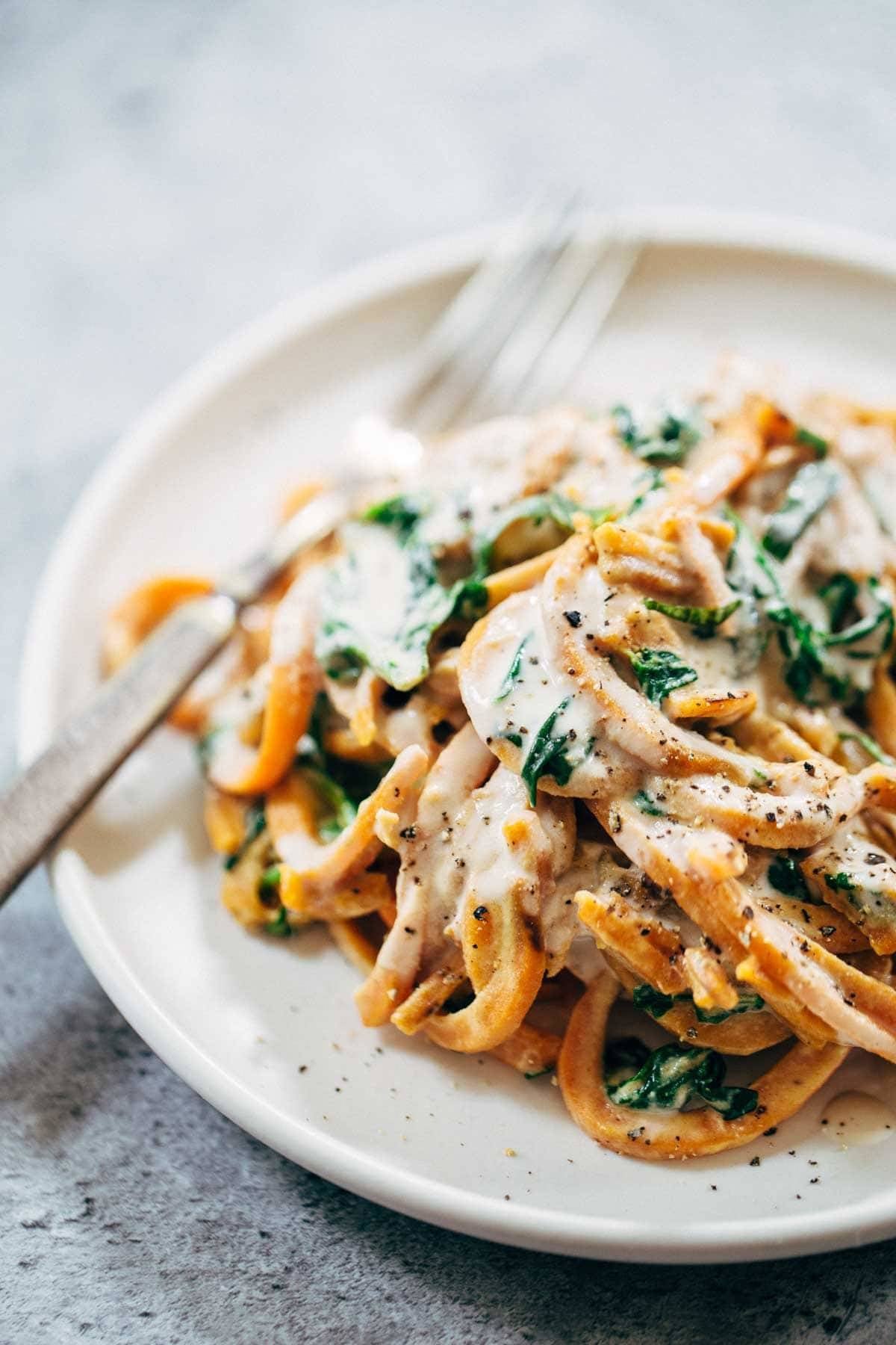 Sweet Potato Noodles with Cashew Sauce-4