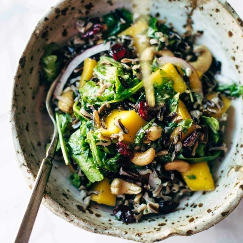 A picture of Thanksgiving Salad with Wild Rice and Lemon Dressing
