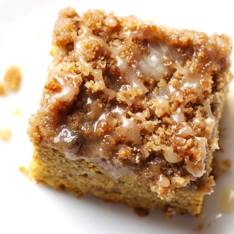 A picture of Cinnamon Streusel Pumpkin Coffee Cake with Maple Glaze